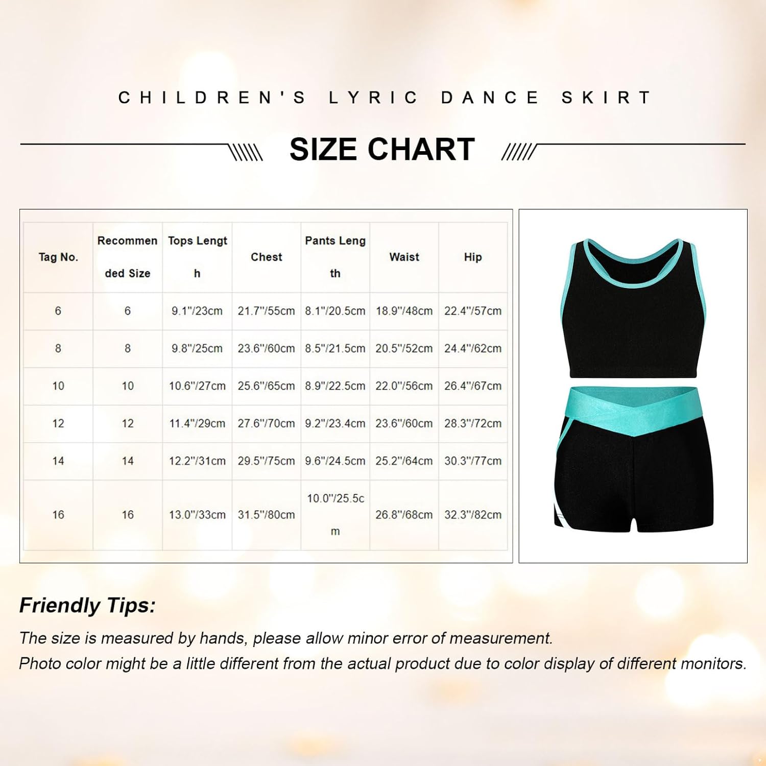 TTAO Kids Girls Dance Outfits Gymnastics Workout Crop Tank Top with Shorts Set Tankini Swimsuit Bathing Suit