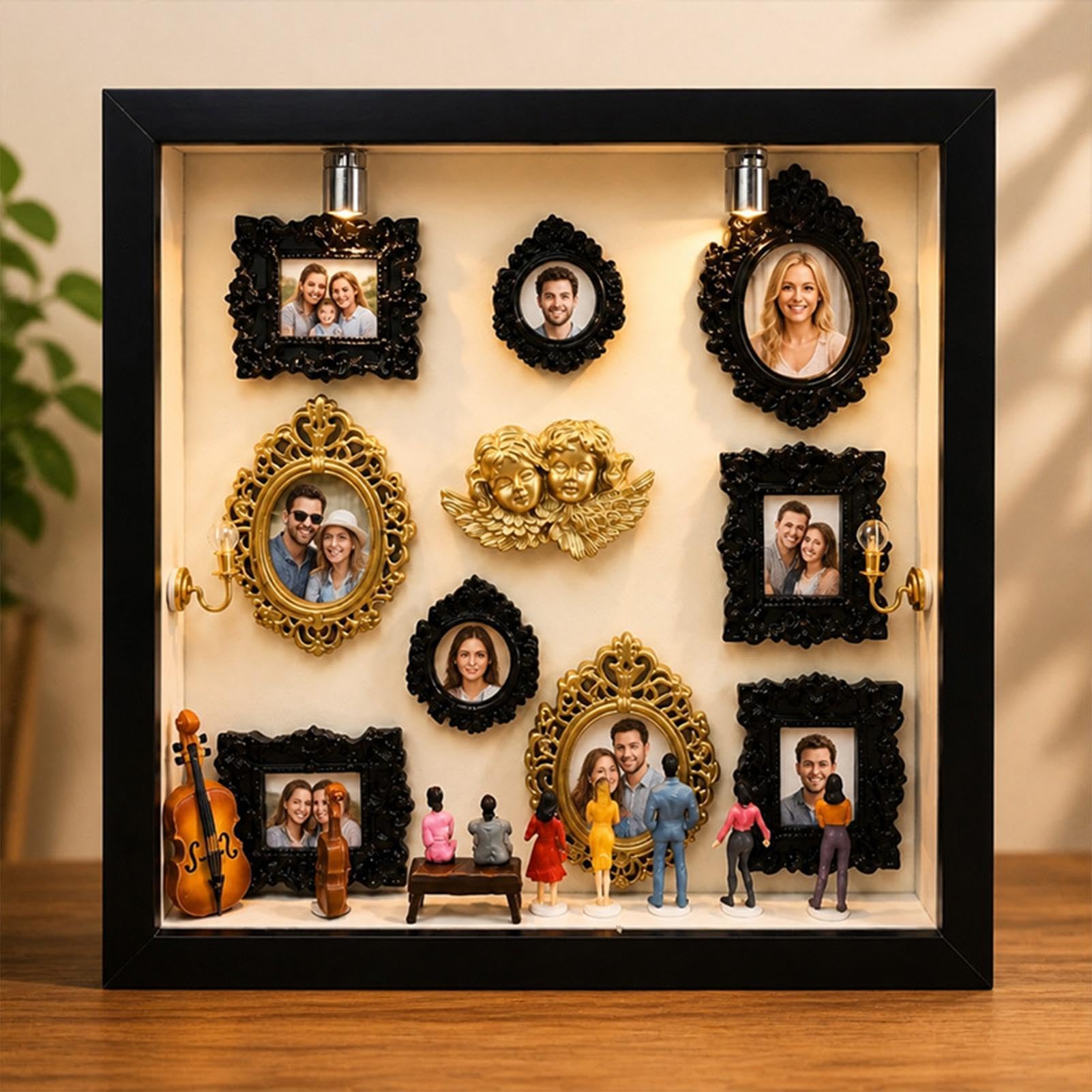Pamięciowa Ramka Shadow Kolekcjonerski Ornament Domowy | Mini Ramka Ekspozycyjna Shadow Na Urodziny Domówkę Święto Dla Dziewczyny Mamy Pary