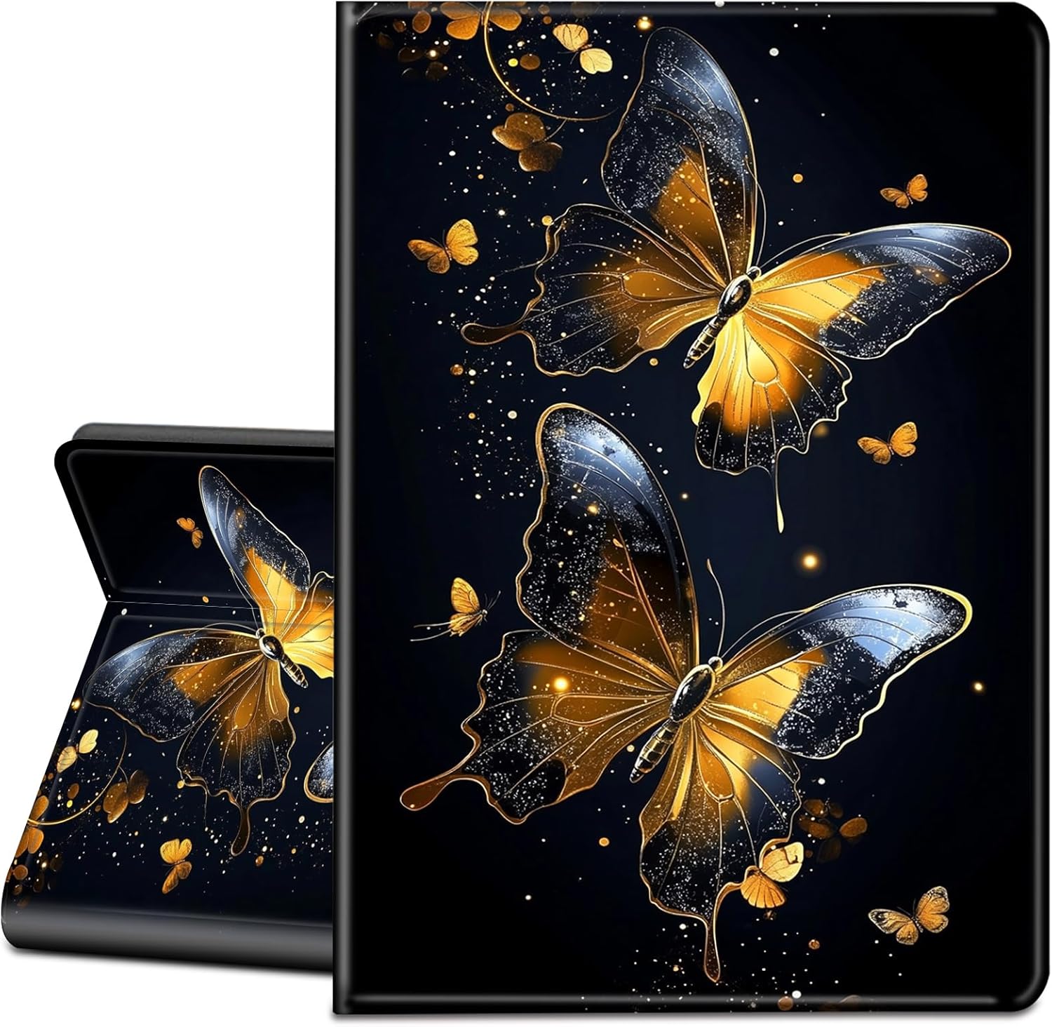 for Amazon Kindle Fire Max 11 Case (13th Generation, 2023 Release) 11"-Slim PU Leather Adjustable Stand Smart Cover with Auto Wake/Sleep,Shining Butterfly