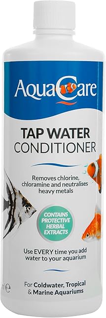 AquaCare Tap Water Conditioner For Freshwater Aquariums (480ml) Keep Your Fish Safe By Quickly Removing Harmful Toxins Before Adding Water To Your Fish Tank