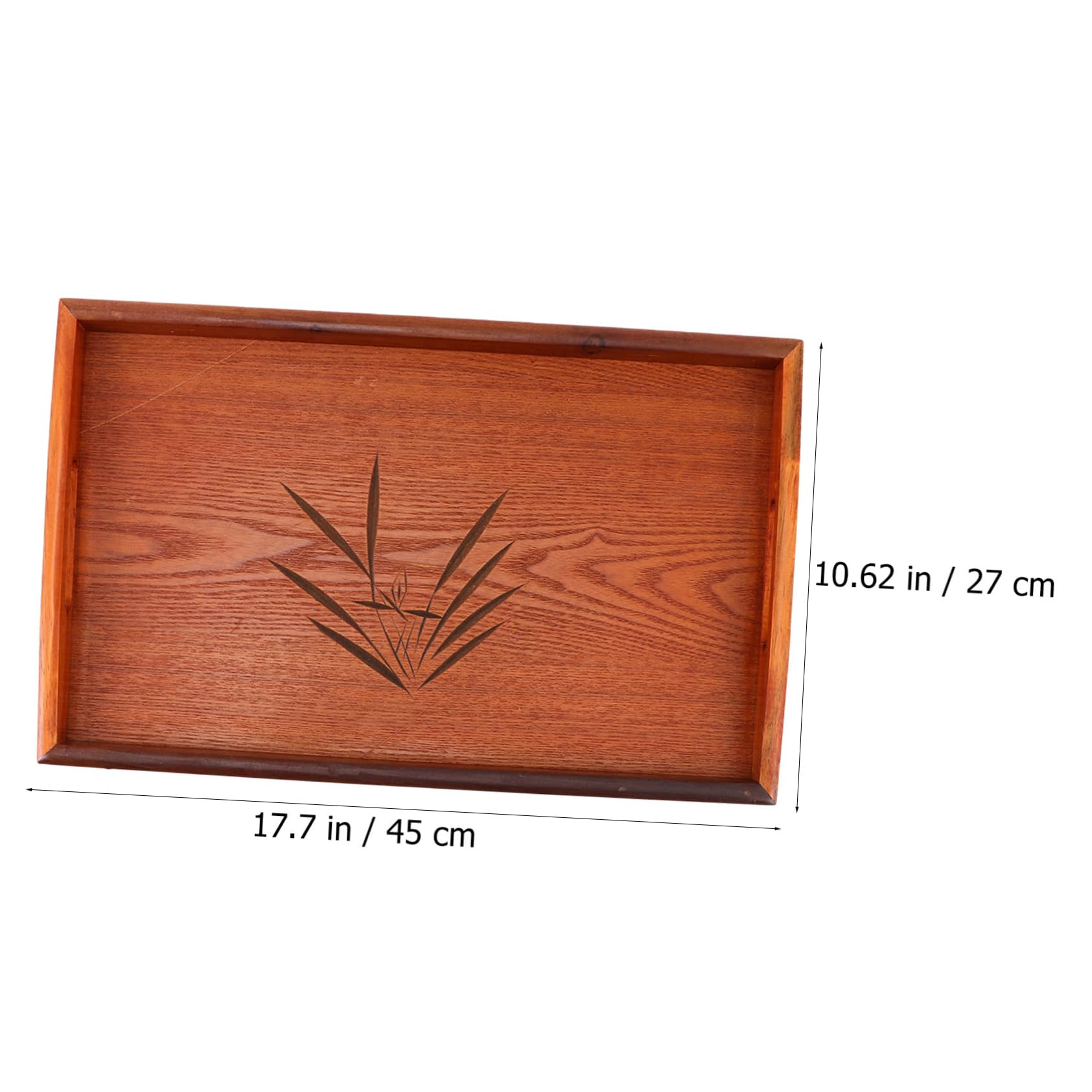 Bandeja de Servicio de Alimentos de Madera, Rectangular, Asas | 1, Color Marrón, Uso Multiusos para Tartas y Artículos Sueltos, Estilo Natural y Creativo