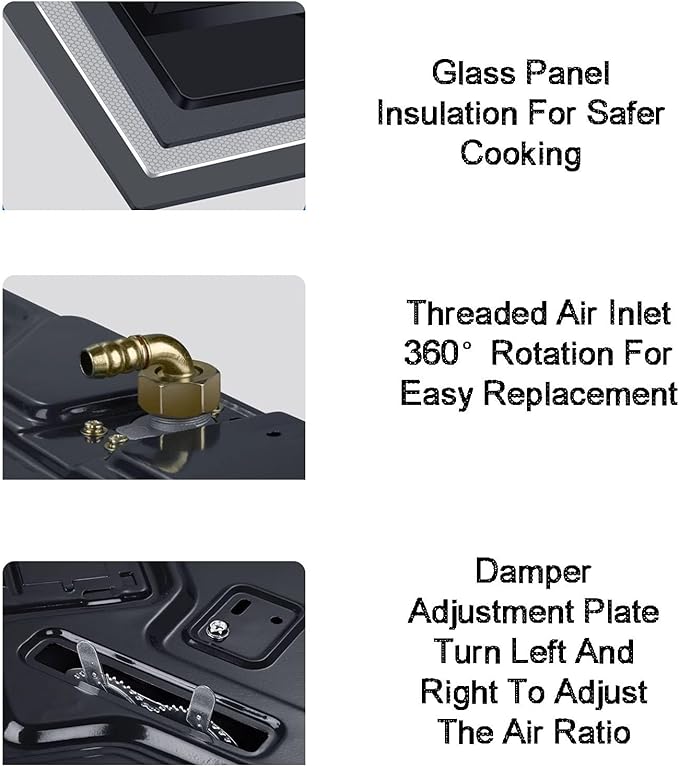 Estufa de Gas 1 Quemador, Portátil, con Protección Termocupla miniatura 6