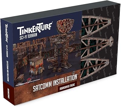 TinkerTurf Sci-Fi Terrain SatComm Installation, Abandoned Theme, Sturdy, Affordable, Great-Looking Full-Color Terrain, Quick and Easy to Assemble, Virtually Limitless Setups