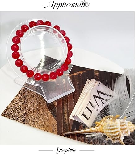 Miniatura 6 de Gaspletu Kit de 1800 cuentas de vidrio de 0.315 pulgadas para hacer pulseras, 72 colores de cuentas de cristal para hacer joyas, 3 cajas redondas