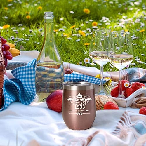 Miniatura 7 de Calltoge 1993 - Regalos de feliz cumpleaños para hombres y mujeres, 12 onzas, acero inoxidable, doble pared, aislamiento al vacío, taza de café,