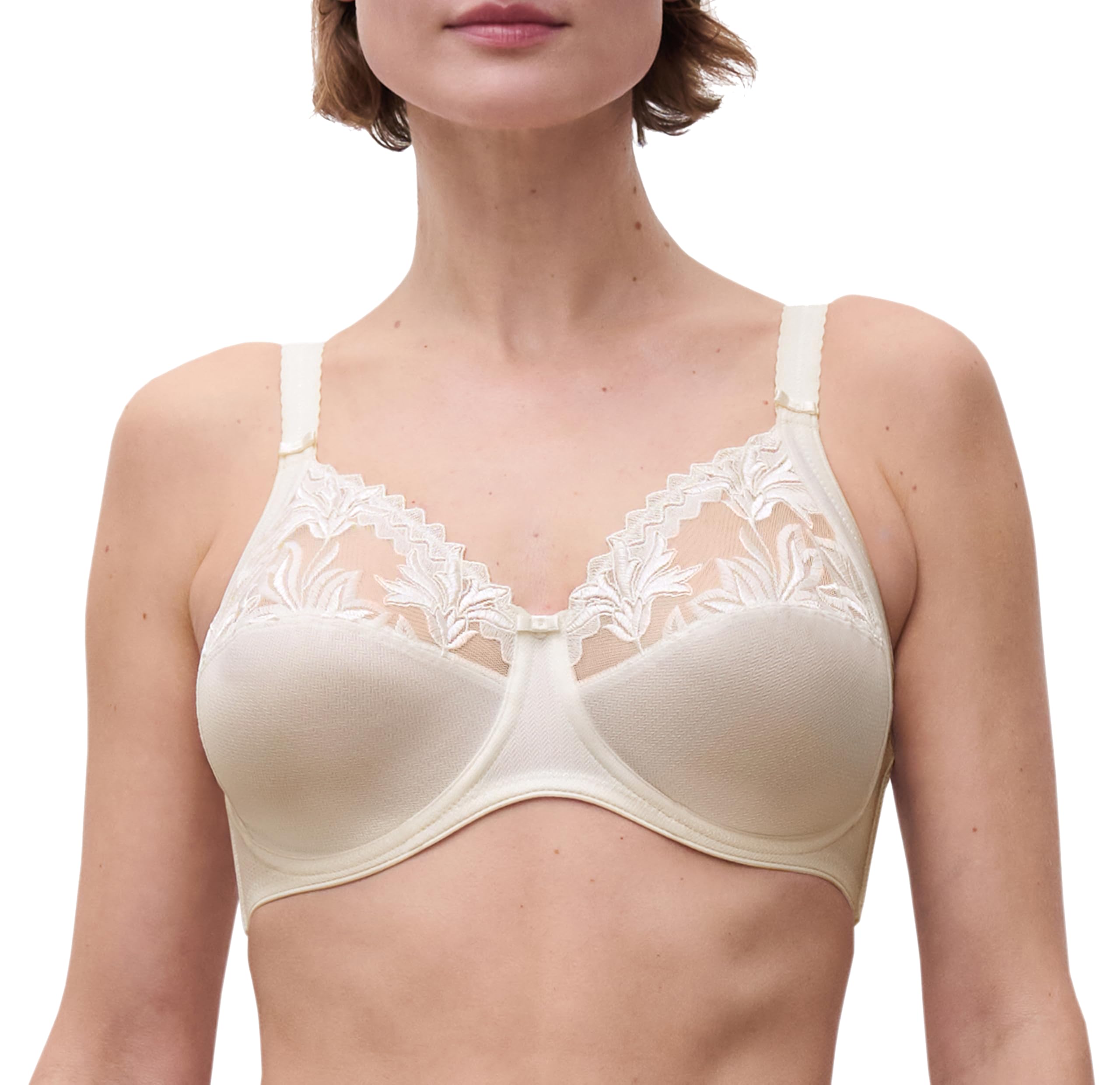 Chantelle Women's Off-White (Elfenbein 35) Amazone, Very Covering Underwired Bra, Lingerie, 42C