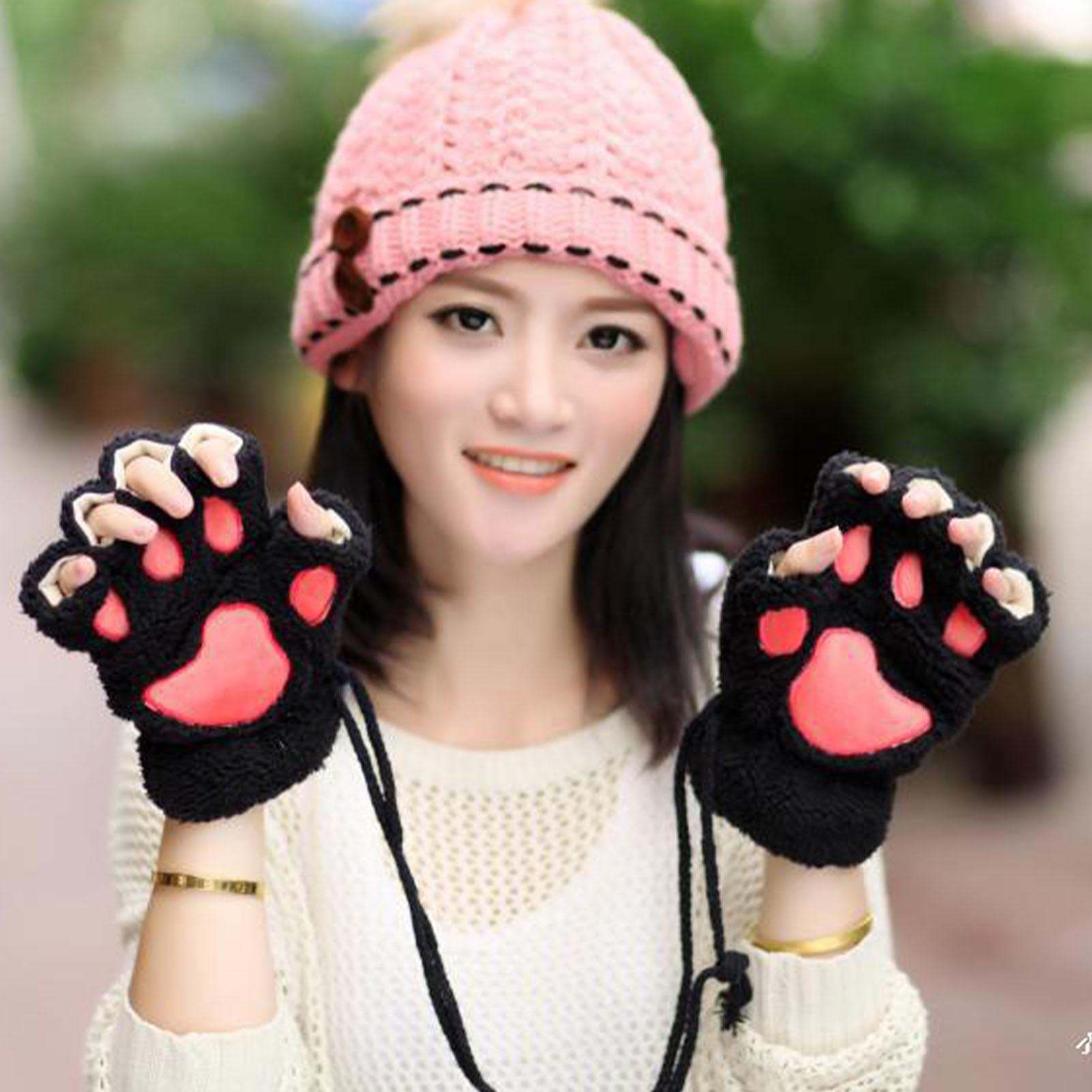 Katzenpfoten Handschuhe - Süße Therian Handschuhe Für Cosplay & Winter