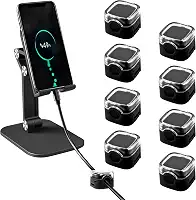 KTZCTPCA 8 clipes magnéticos para cabos, gerenciamento de cabos sob a mesa, suporte de cabo de carregamento oculto para celular, suporte organizador de cabos autoadesivo para casa, escritório