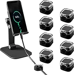8 clipes magnéticos para cabos, gerenciamento de cabos sob a mesa, suporte de cabo de carregamento oculto para celular, suporte organizador de cabos autoadesivo para casa, escritório