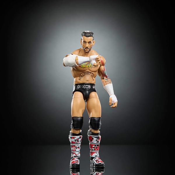 Mattel WWE Elite Collection - CM Punk Top Picks, action figure collezionabile con accessori inclusi, mani e costumi da combattimento intercambiabili, 8+ anni, JHV13 - 4