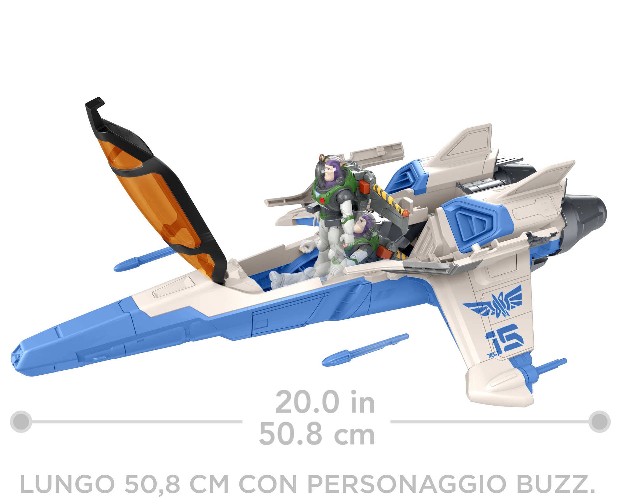 Buzz Lightyear Navicella XL-15, 50,8 cm, personaggio Buzz autentico da collezione per momenti eroici del film, regalo e giocattolo per bambini 4+ Anni, HJJ84