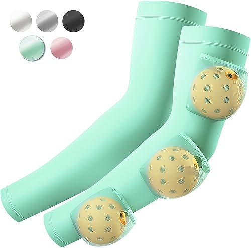 Miniatura 1 de EICEM Pickleball Arm Sleeves, Pickle Ball Holder Pocket on Arm Sleeves, Cooling Breathable Pickleball Training Accessories