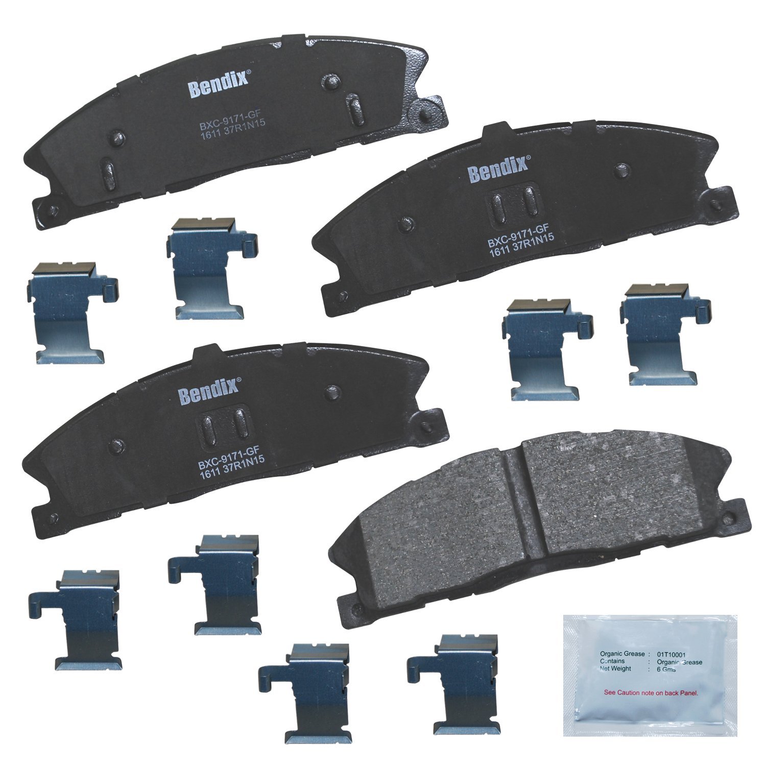 Photo 1 of Bendix Priority1 CFC1611 Ceramic Front Brake Pads for Ford Explorer 2013-2012, Flex 2012, Flex 2017, Taurus 2016-2013, Lincoln MKS 2014