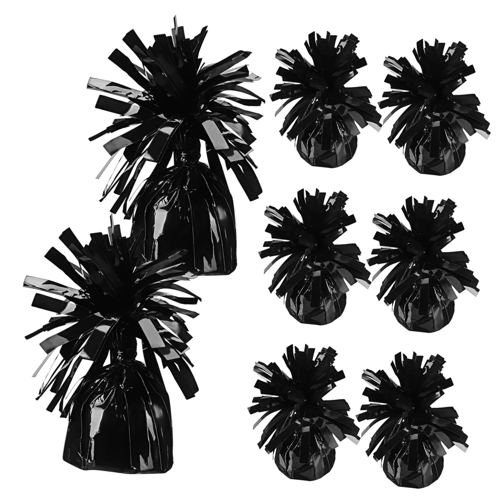Poids pour Ballons pour Anniversaires Lot de 8 en Pet Noir et Facile à Utiliser Design Unique et Décorations de Mariage en Intérieur