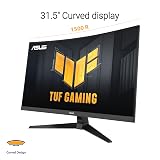 ASUS TUF Gaming Monitor de jogos HDR curvo 80.0 cm 1440P (VG32WQ3B) – QHD (2560 x 1440), 180Hz, 0,5ms, 1500R, Extreme Low Motion Blur, FreeSync, 90% DCI-P3, Shadow Boost, DisplayWidget, 3 anos de — imagem 2