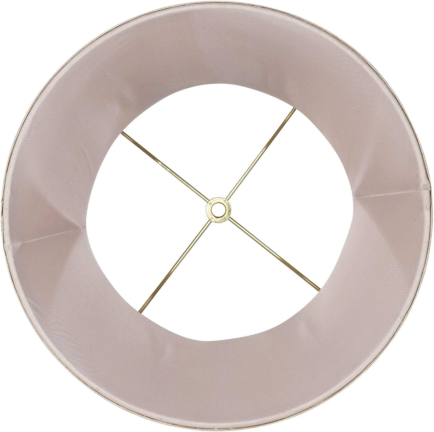 Almond Linen with Flower Medium Drum Lamp Shade 11" Top x 12" Bottom x 11" High (Spider) Replacement with Harp and Finial - Springcrest