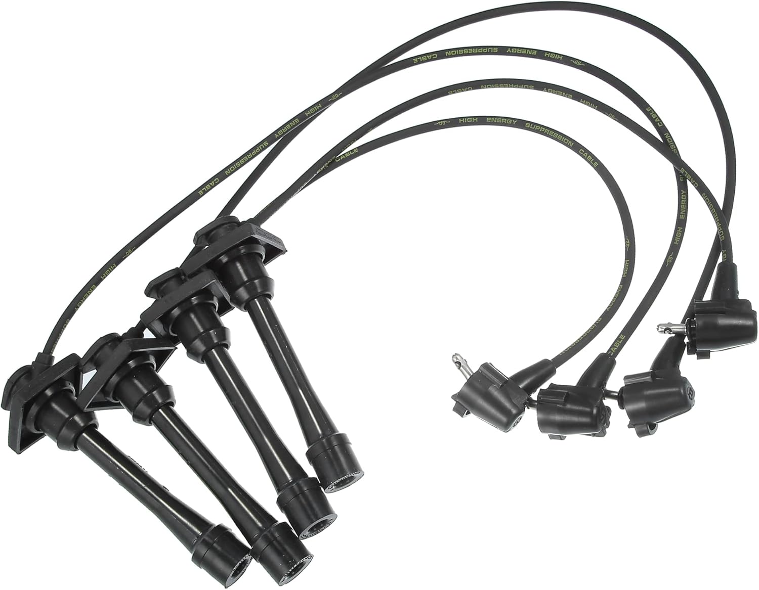 X AUTOHAUX 4pcs Spark Plug Ignition Wire for Toyota Celica 1994-1997 for Toyota Corolla 1993-1997 Black