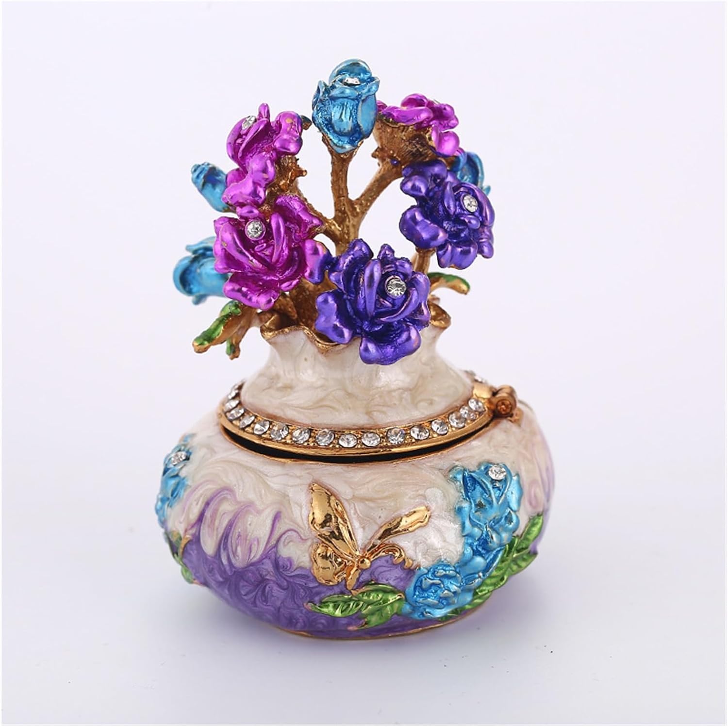 Box Jewelry Box Gifts Home Decoration Storage Box Vases Metal Jewelry(D)