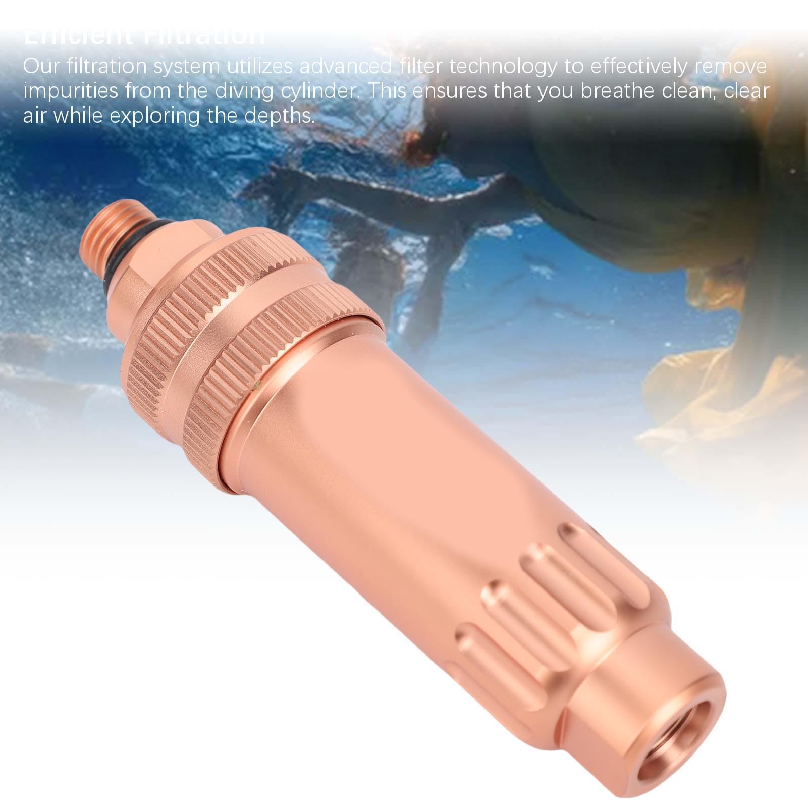 Sxhlseller Filtro de Respiración Subacuática de Latón |Accesorio Humidificador de Respirador Sumergible para de Cilindro de Buceo