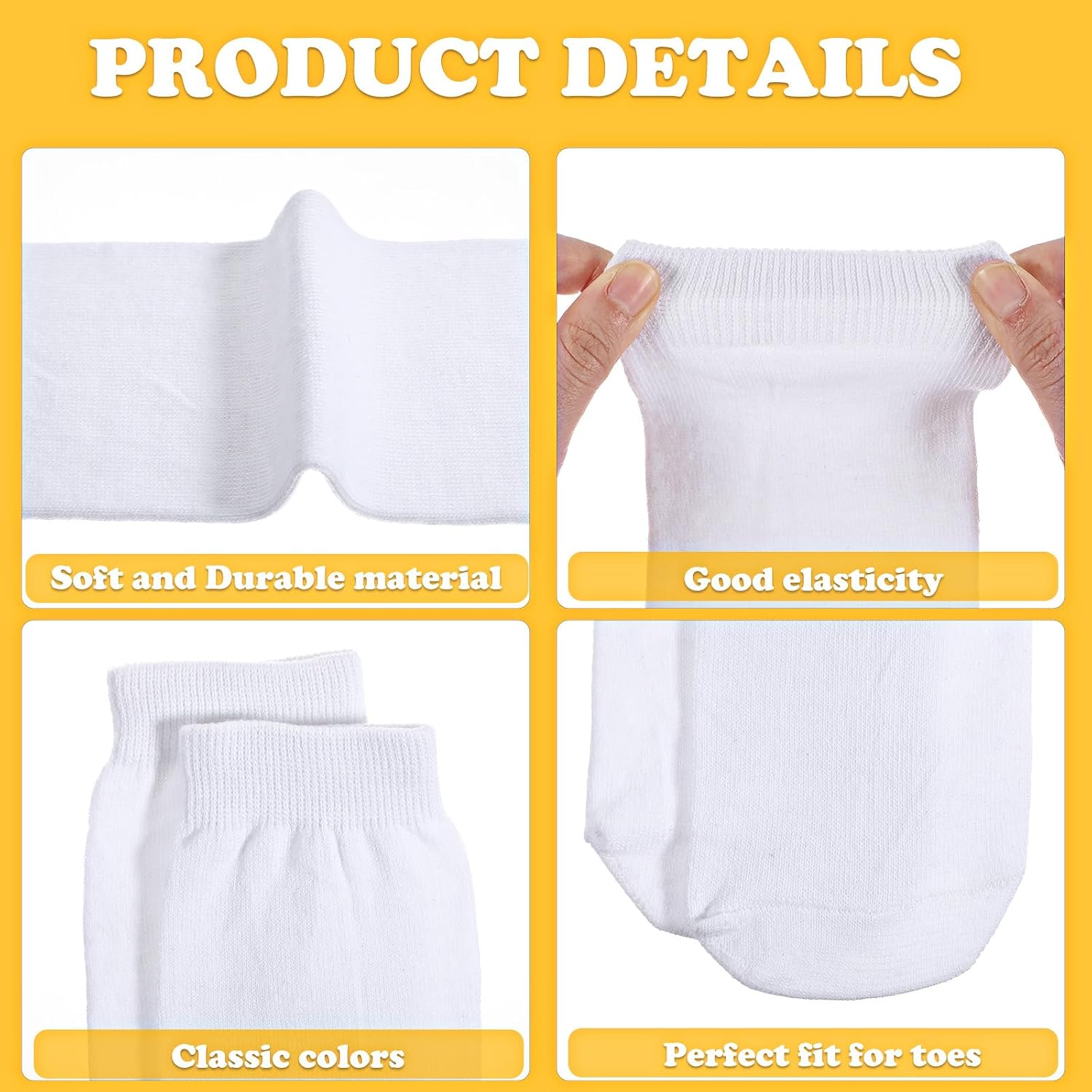 Lusofie 2 Pairs Knee High Socks for Girls 4-8 years Old, Black White Mid-Calf School Uniform Long Socks Soft for Kids