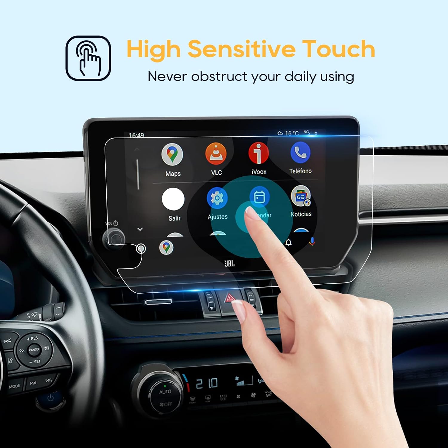 LFOTPP for 2025 Toyota RAV4 Screen Protector Glass for 2023-2025 RAV4 10.5 inch (Limited/TRD Off-Road RAV4 Prime XSE) Touchscreen for 2025 RAV4 Hybrid Accessories Anti Scratches