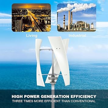 Wind Turbine Generator Kit, 12000W 3-Blade Windmill for 12V/24V/48V Systems, Includes Solar-Wind Hybrid Controller for Off-Grid Home Power Generation