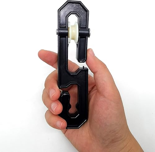 Miniatura 5 de ZLY Esparcidor de tendedero de aluminio de plástico, accesorios de tendedero para cargas pesadas y tendedero largo (paquete de 2, negro)