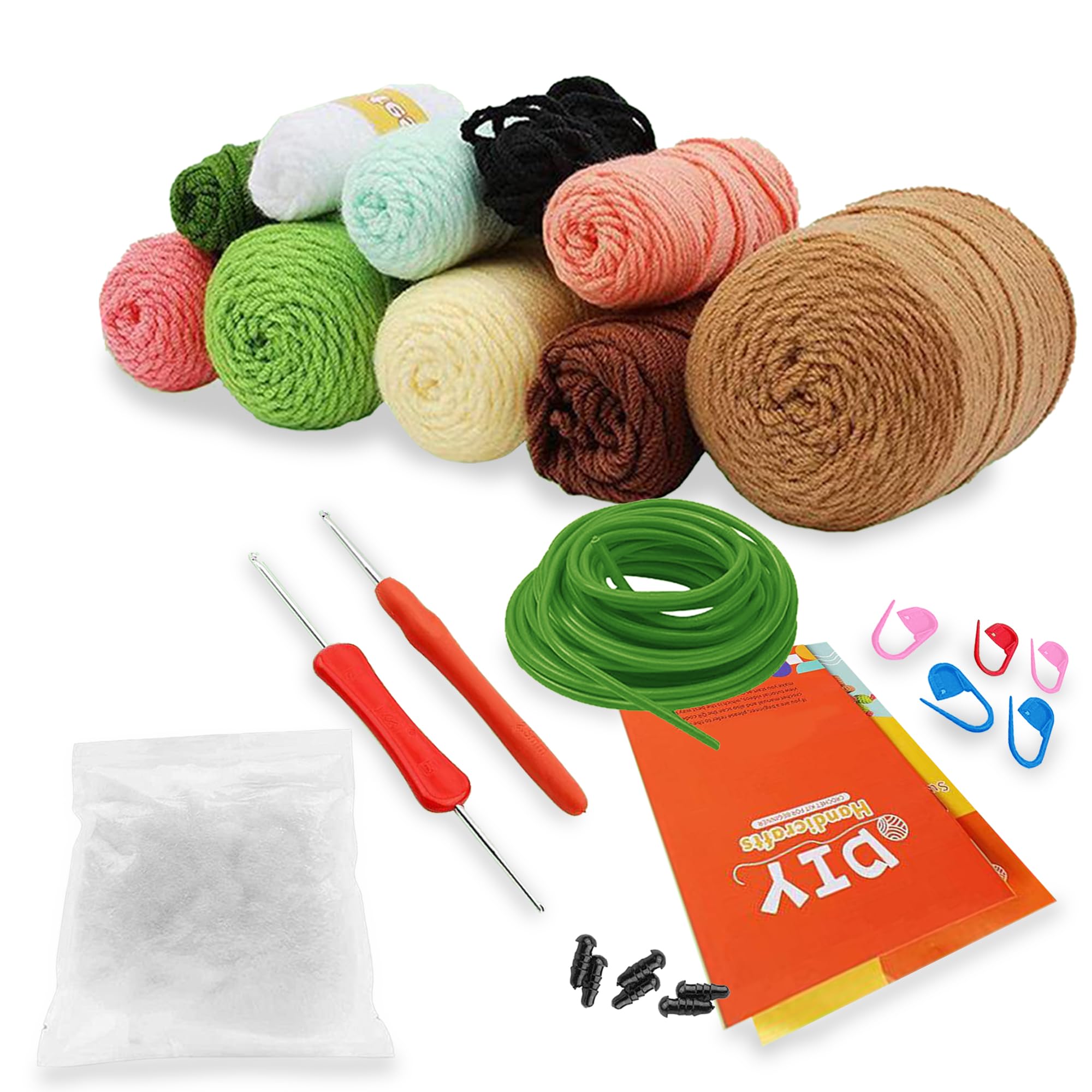 Kit De Crochet Para Principiantes ANGAHE - Incluye Lana, Aguja Y Guía, Para Hacer Amigurumis