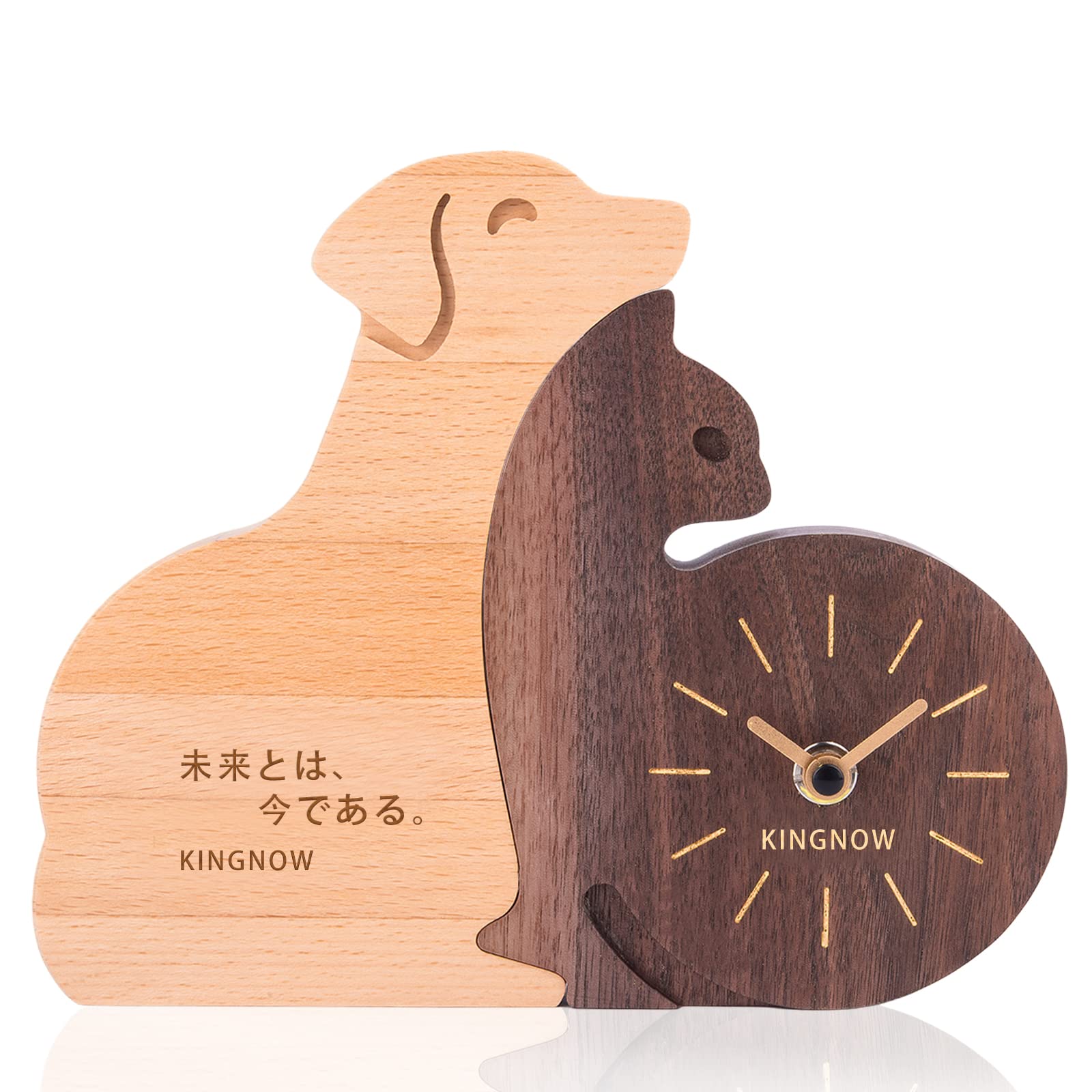 天然ラバーウッド無垢材掛け時計 静音連続秒針 アナログ Amazon.co.jp: DEMI LOUS. 掛け時計 木製 ナチュラル インテリア