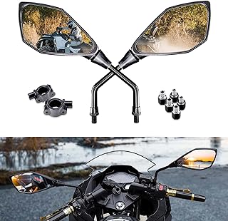 Universal Motorcycle ATV Rearview Mirror is Suitable for 7/8" Handlebars，Compatible with Polaris Sportsman Scrambler，Can-Am Outlander，Honda Grom TRX，Kawasaki Ninja,KYMCO，Yamaha,Suzuki