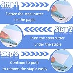 Staple Remover, 2 Pcs Stapler Nail Magnetic Nail Lifter Used in School, Home, Office (Blue, Pink)