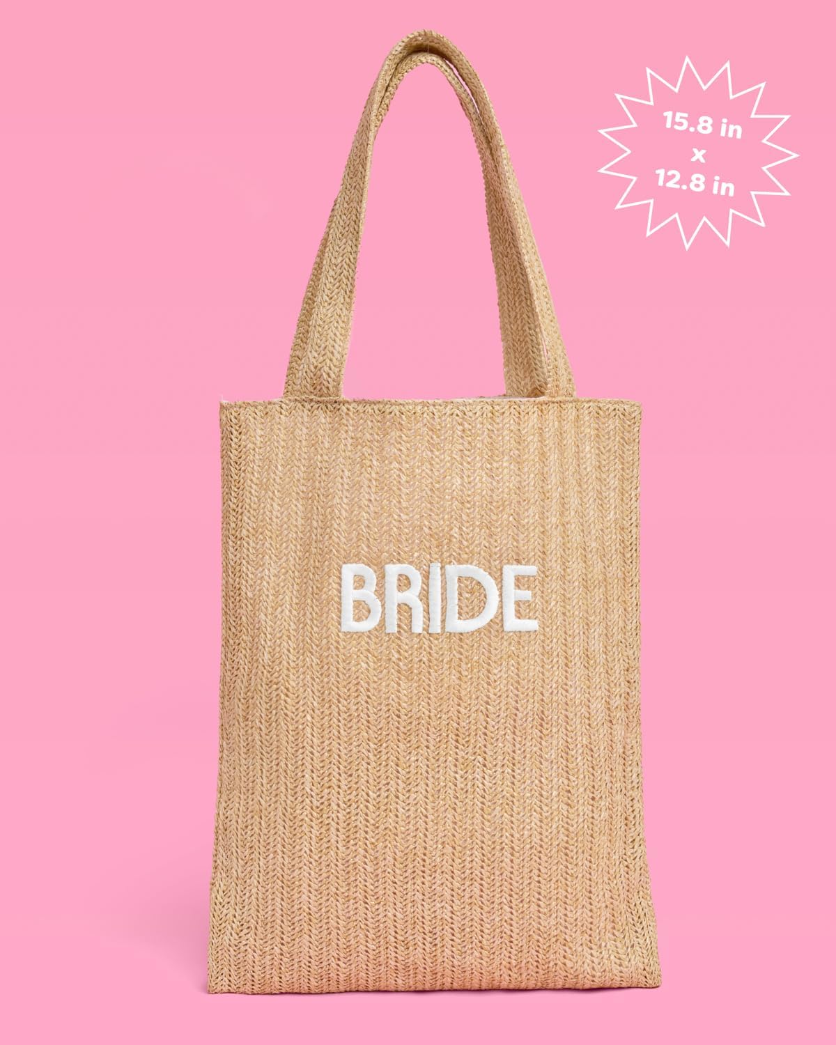 xo, Fetti Bride Straw Beach Tote Bag | Tan Bachelorette Party Decorations, Cute Bride To Be Accessory, Bridesmaid Gift, Bridal Shower Supplies, Engagement Party Favor, Classy Bridal Purse - Image 5