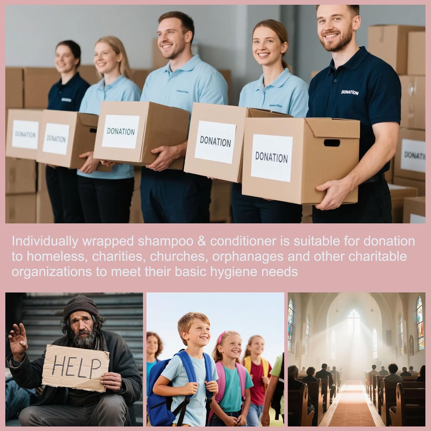 Travel Shampoo & Conditioner, 2 in 1 Shampoo Set Bulk, Small Mini Trial Size Men Women Essential Cleansing Toiletries Amenities for Hotel, Shelter/Homeless/Nursing Home/Charity 1 Fl Oz (Pack of 100） - Image 8