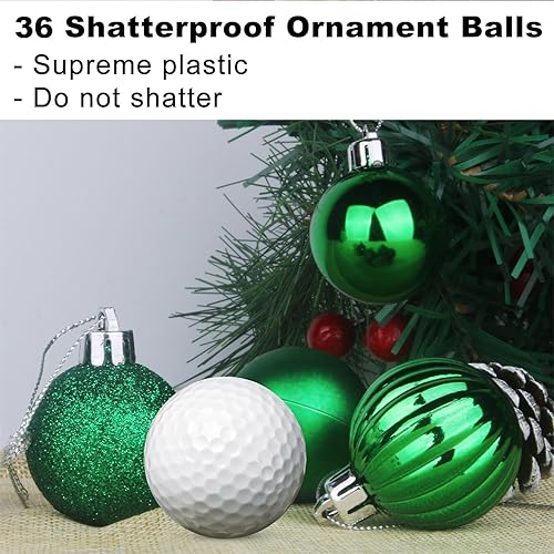 Vista 535 de 18 esferas medianas decorativas navideñas para árbol de Navidad, inastillables, para colgar, color púrpura, 2.5 pulgadas, paquete de 18