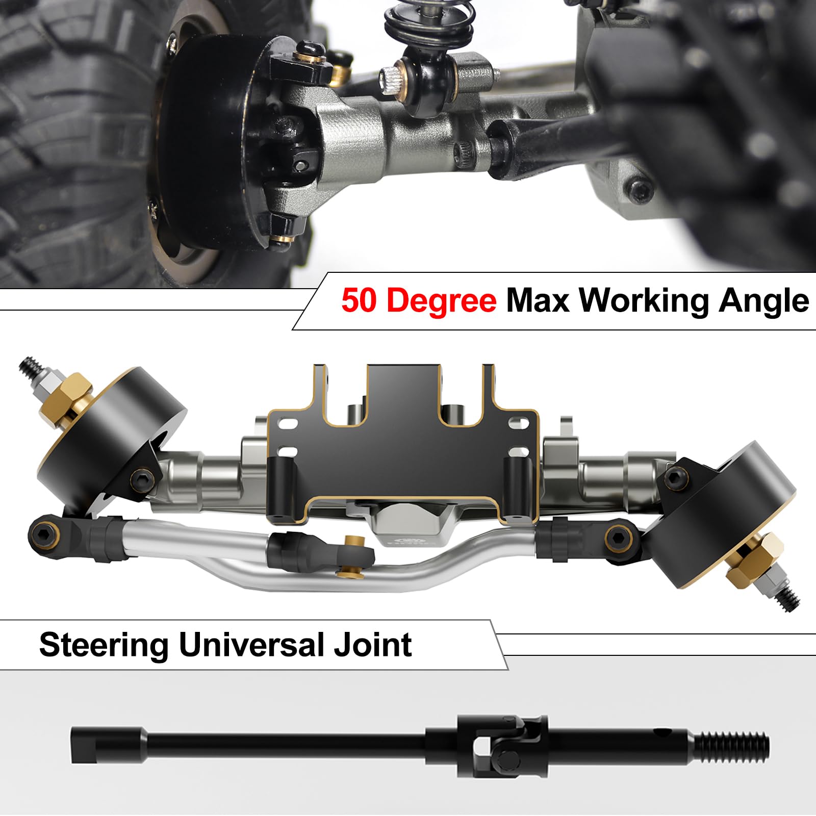 Formula Front Hub Axle Set, Th50 w/Bearings