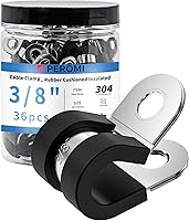 Vista 15 de 12 piezas de abrazaderas de cable dobles de 1-1/2" con refuerzo remachado actualizado, abrazaderas de tubo de bucle aislado con almohadilla de goma