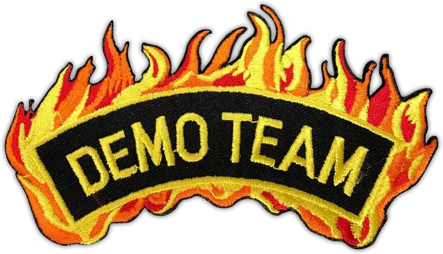 AAMA Demo Team w/Fire ArchMartial Arts Taekwondo Karate Team Iron On Patch - 12 pcs