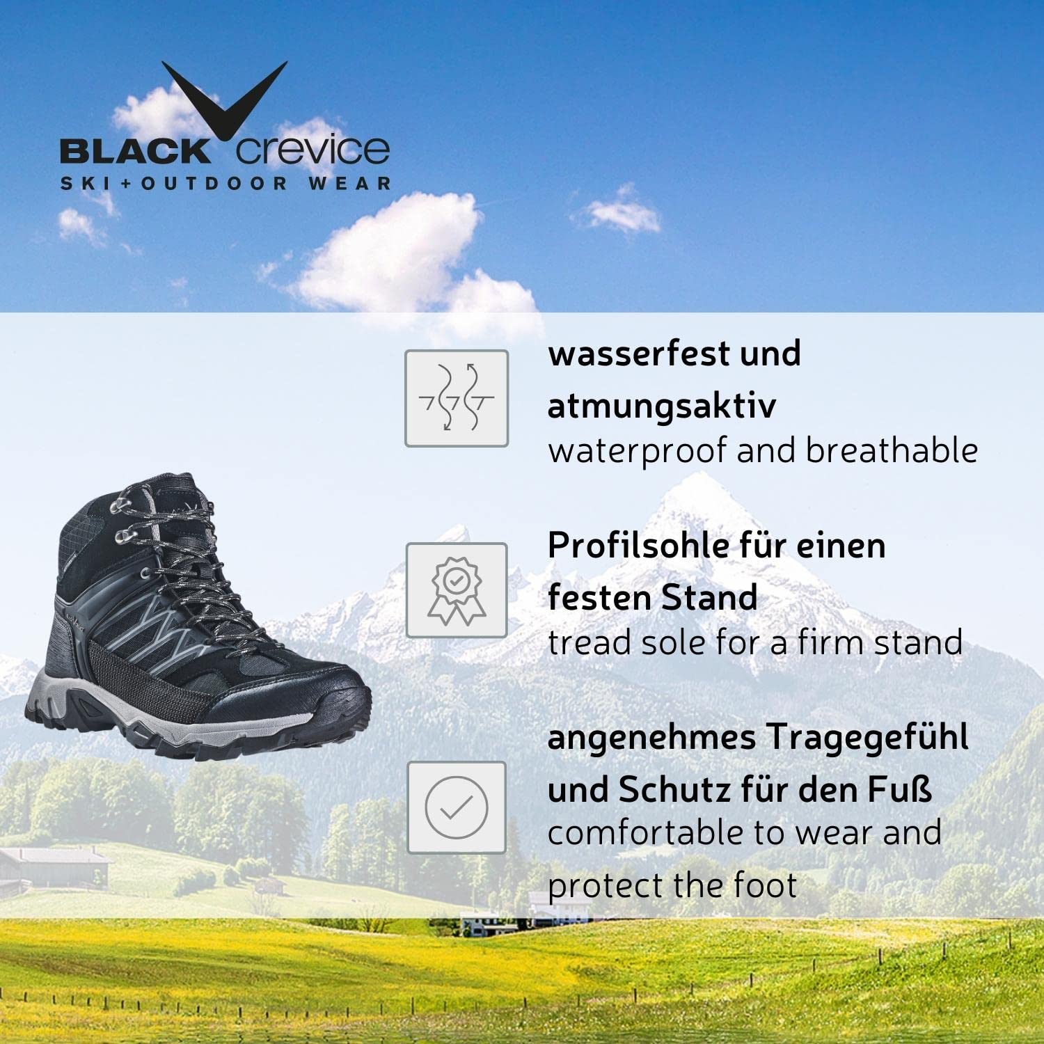 Black Crevice Zapatillas de Trekking Para Hombre CalzadoHombre