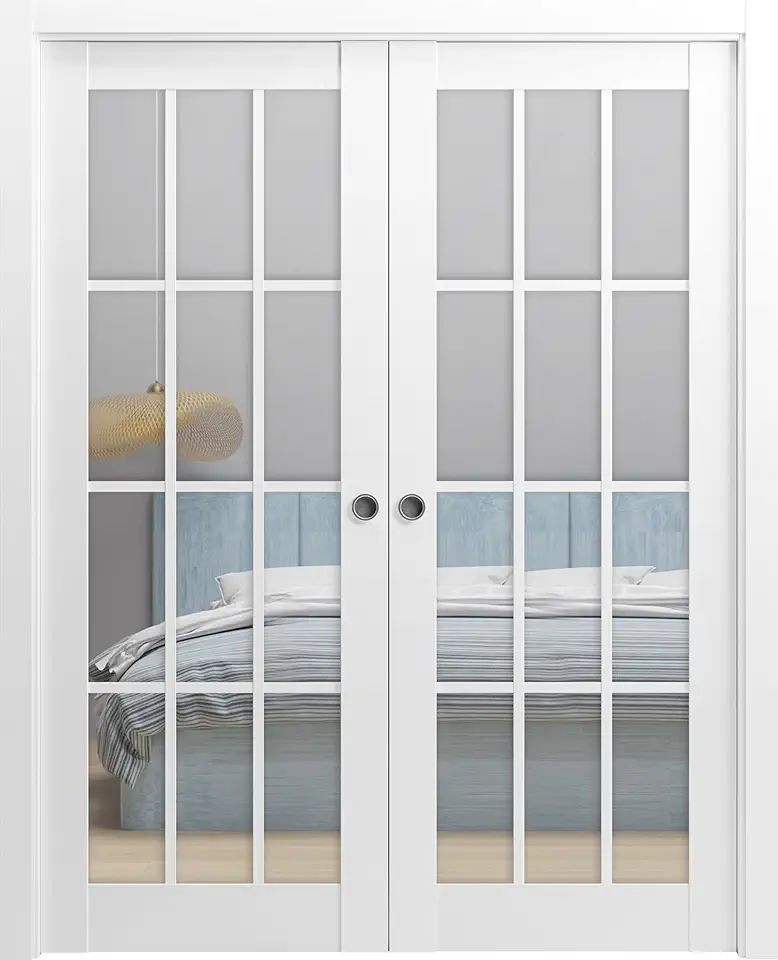 French Pocket Doors: 7 Design Ideas 1 72x80 Felicia Matte White Sliding French Pocket Doors