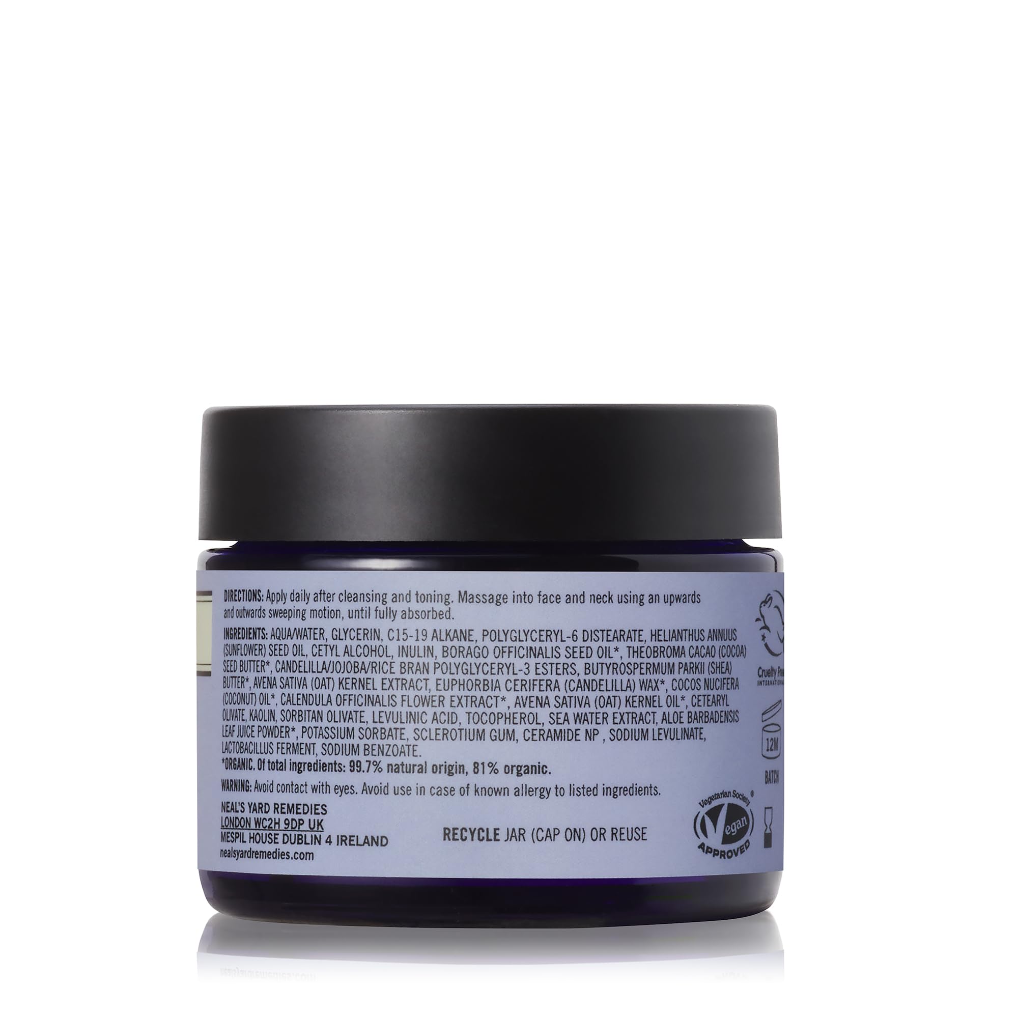 Neal's Yard Remedies Oat & Ceramide Barrier Repair Cream, Vegan & Cruelty-Free, 1.69 fl. oz.