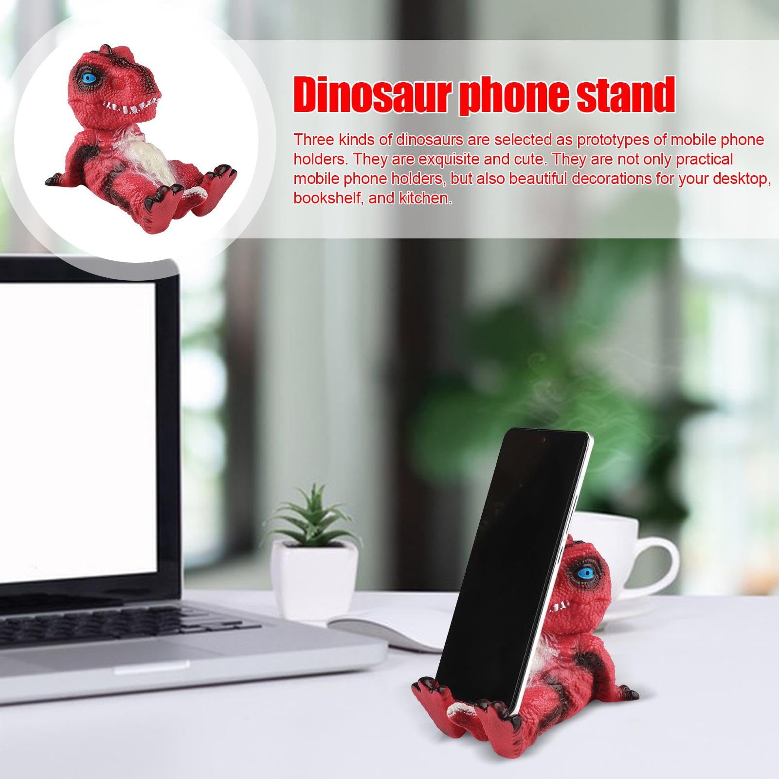 Supporto Per Telefono Dinosauro - Design Carino, Base Antiscivolo, Compatibile Con Smartphone E Tablet