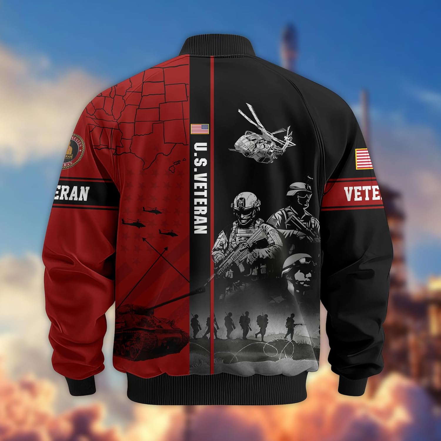 Veterans Jackets - Versatile Mens Outdoor Military Jacket, Patriotic Gift for Men Veterans