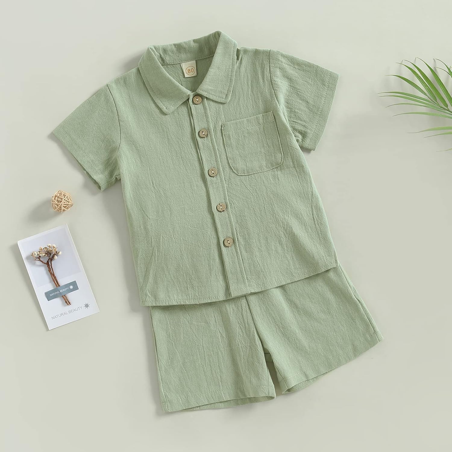 Toddler Baby Boy Easter Outfit Carrot Print Short Sleeve Lapel Button Down Shirt and Shorts Summer Clothes Set - Image 2