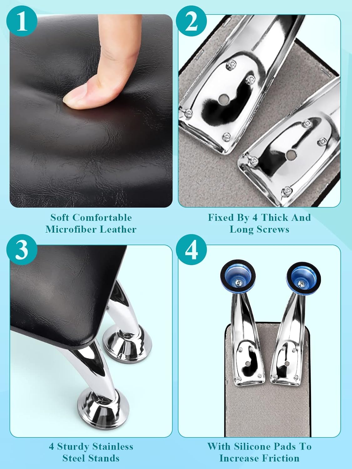 Nail Arm Rest for Acrylic Nails with Table Mat Elbow Pad, Microfiber Leather Nail Hand Elbow Rest Stand for Nails, Soft Hand Pillow Cushion Set, Sponge Nail Pillow for Salon Nail Art Tech Use (Black)