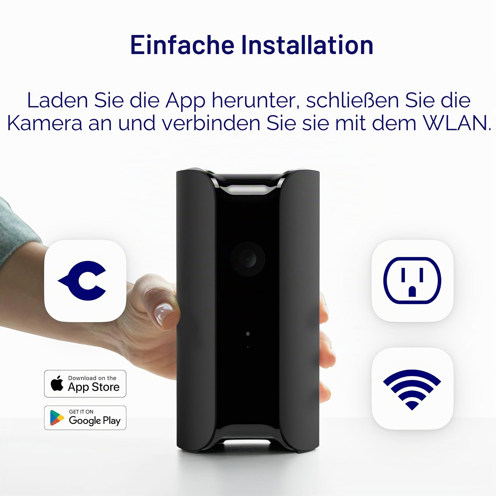 Canary Pro Überwachungskamera 1080p HD WiFi IP, 24/7 Live-Übertragung, Sirene, Raumklima-Überwachung, Bewegungsmelder, 2-Wege-Audio, Nachtsicht, 10x Zoom, Alexa & Google Assistant Integration und mehr