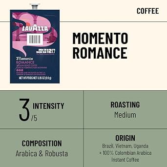 Flavia Lavazza Momento Romance 12 oz Coffee Freshpacks works only with Flavia Aroma Brewer, Medium Roast (Case of 38)