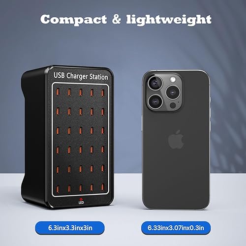 Miniatura 4 de Estación de carga USB C de 150 W, bloque de cargador USB de 30 puertos, concentrador de carga USB, cargador USB C multipuerto, cargador de