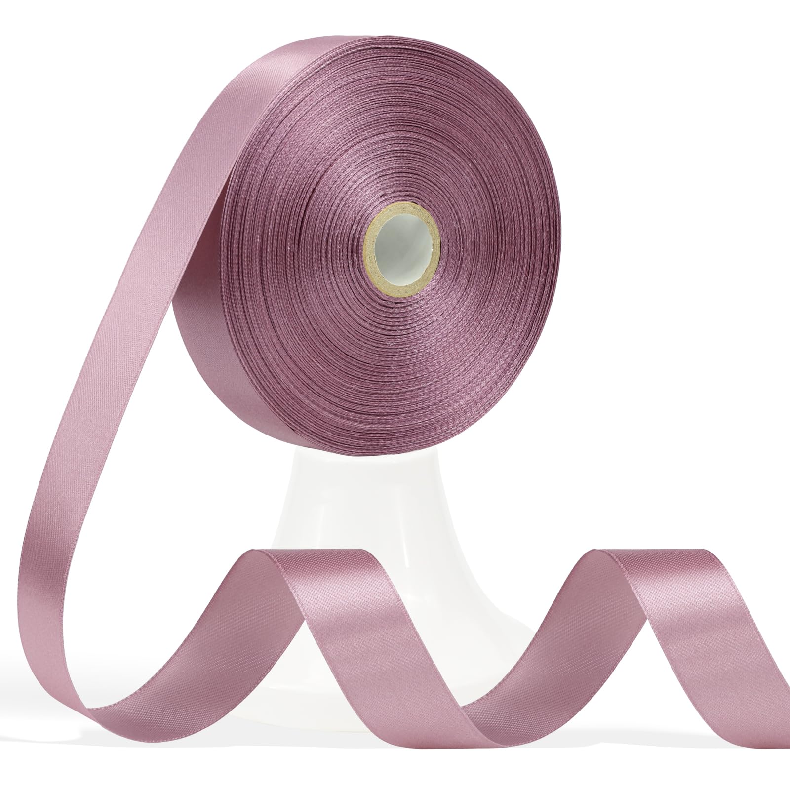 Apeseek 60 Yards Rosy Mauve Ribbon 3/4 Inch, Rosy Mauve Satin Ribbon for Gift Wrapping, Crafts, Flower Bouquet, Wedding, Baby Shower, Festival, Christmas, Halloween