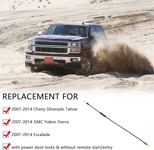 Miniatura 6 de Kit de pestillo de cable de puerta compatible con Chevy Silverado Tahoe Yukon Sierra Escalade 2007-2014, puertas delanteras laterales del