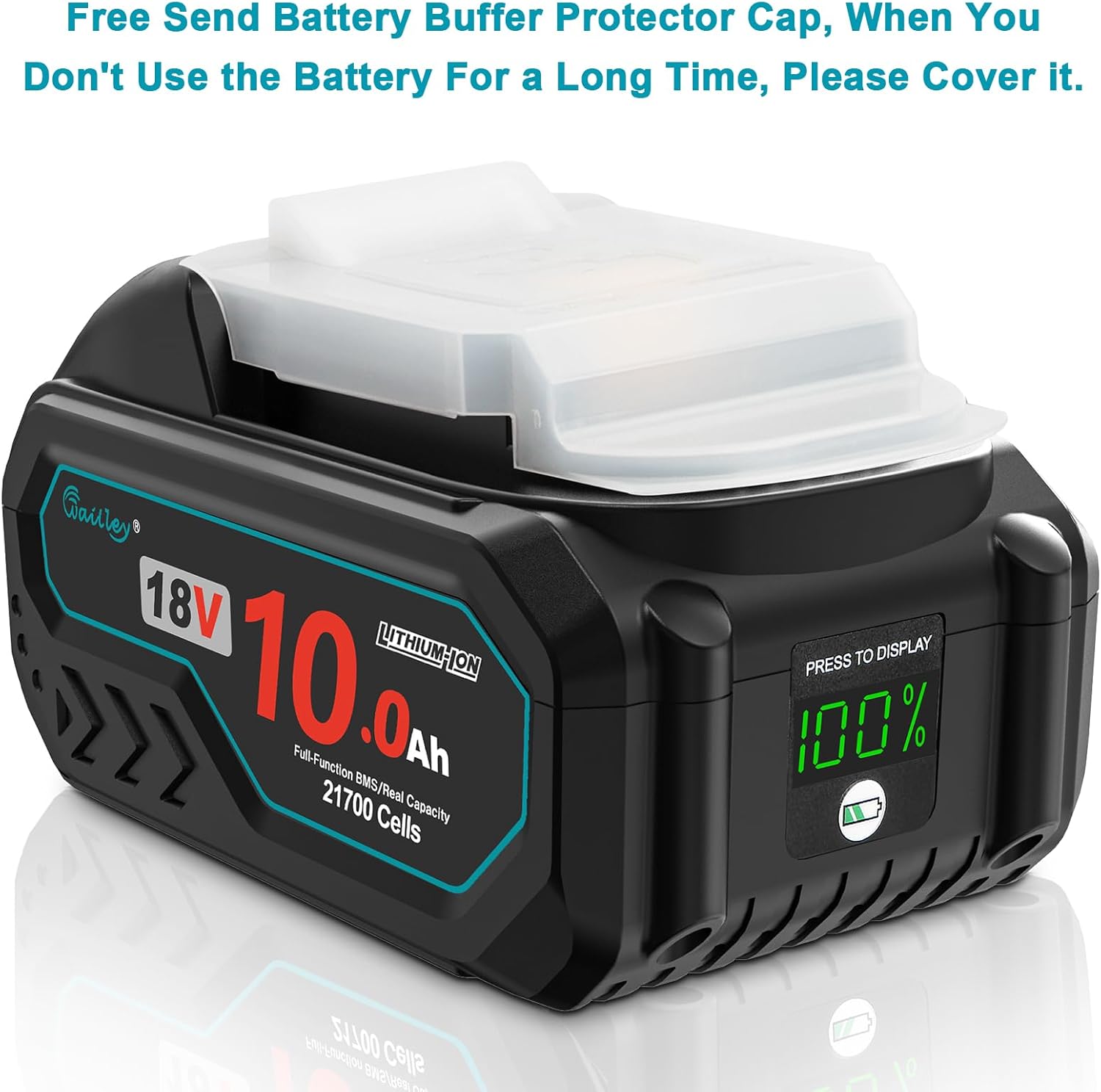 Upgrade 2 Packs 10Ah 18V Replacement for Makita 18V Battery Compatible with 18Volt Makita Batteries Power Tools with LED Indicator - Image 3